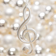 Silver Treble Clef Ornament
