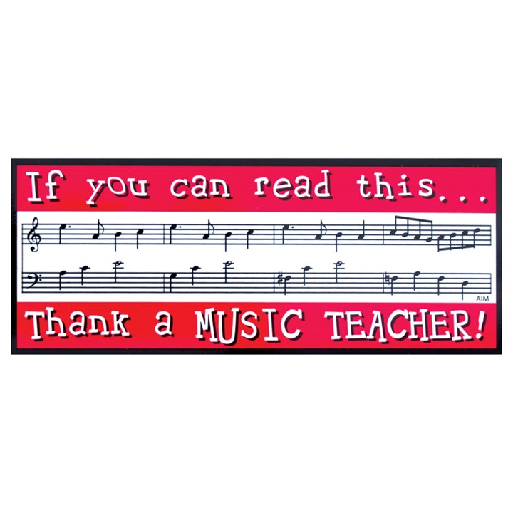 Thank A Music Teacher Bumper Sticker