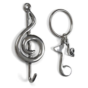 Pewter Musical Keychain and Wall Hook