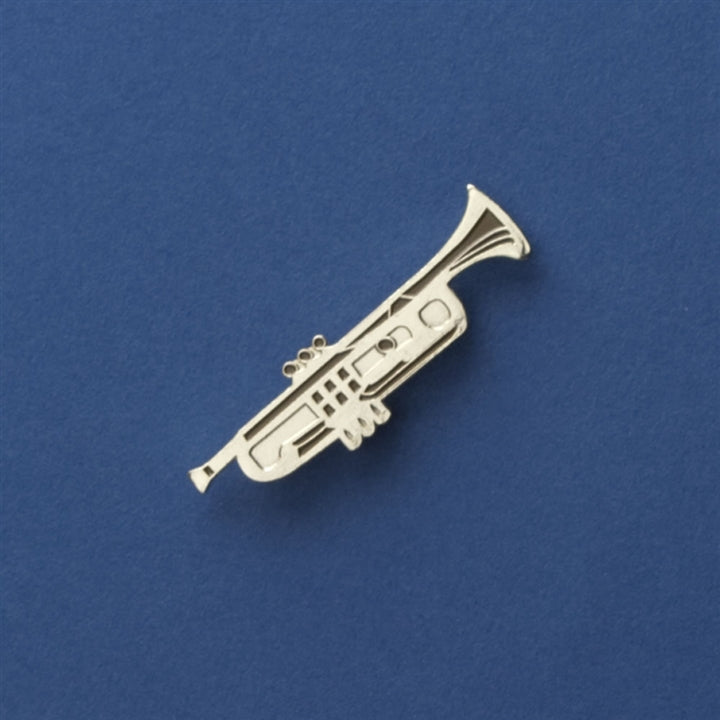 Trumpet Enameled Pin