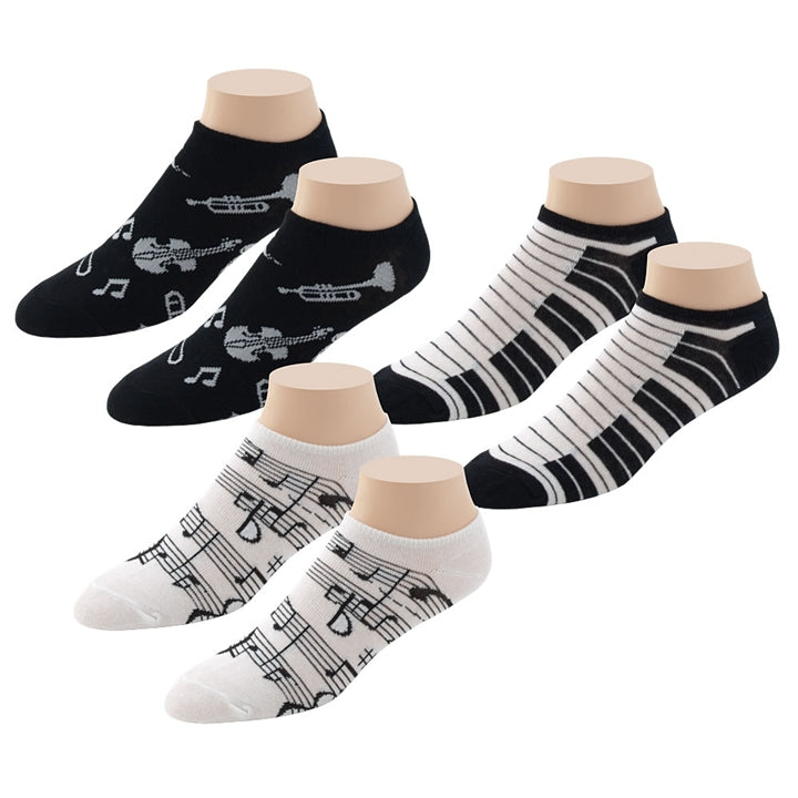 Women's No-Show Socks, 3 Pairs