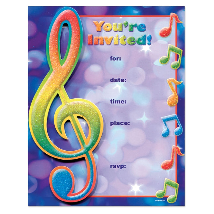 Treble Clef Party Invitations