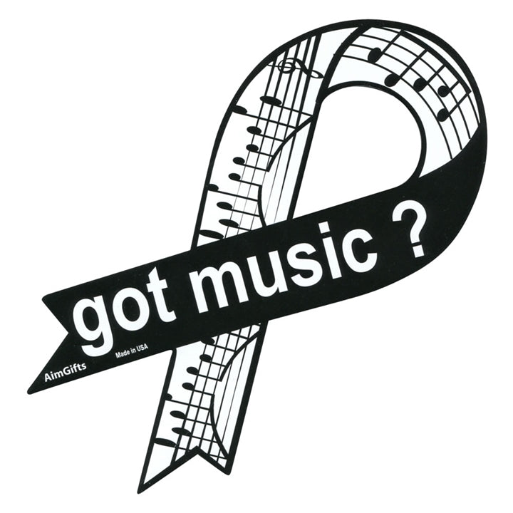 Got Music? Sheet Music Ribbon Magnet