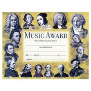 Composers Music Award Certificates