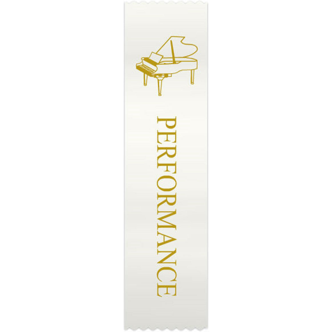 White Piano 'Performance' Ribbons, Set of 10