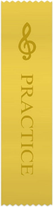 G-Clef Yellow 'Practice' Ribbons