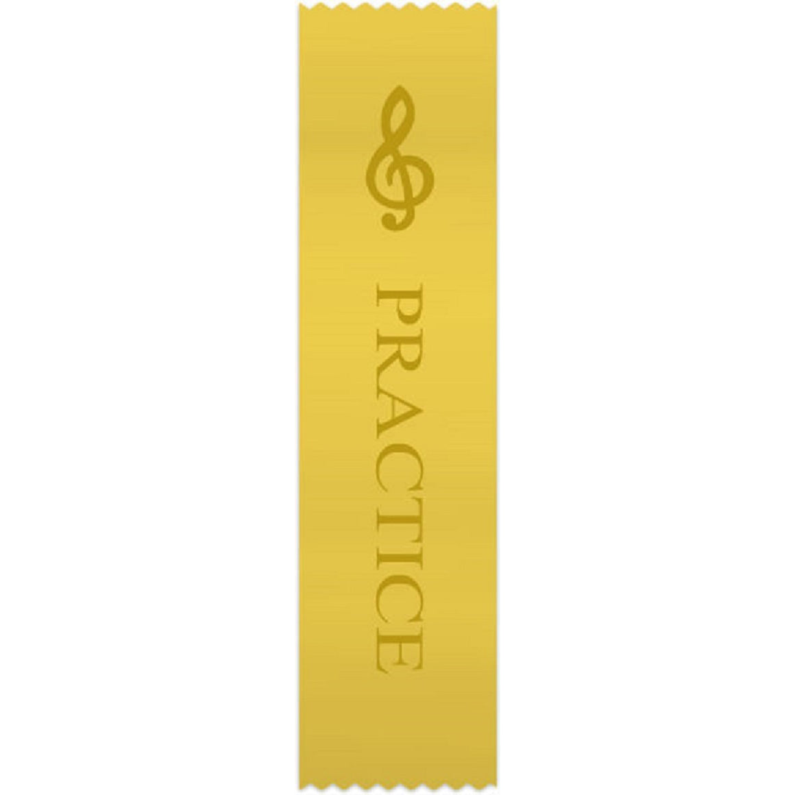 G-Clef Yellow 'Practice' Ribbons, Set of 10