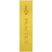 G-Clef Yellow 'Practice' Ribbons, Set of 10