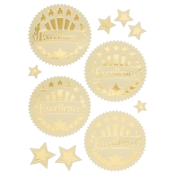 Gold Embossed 'Excellence' Award Seal