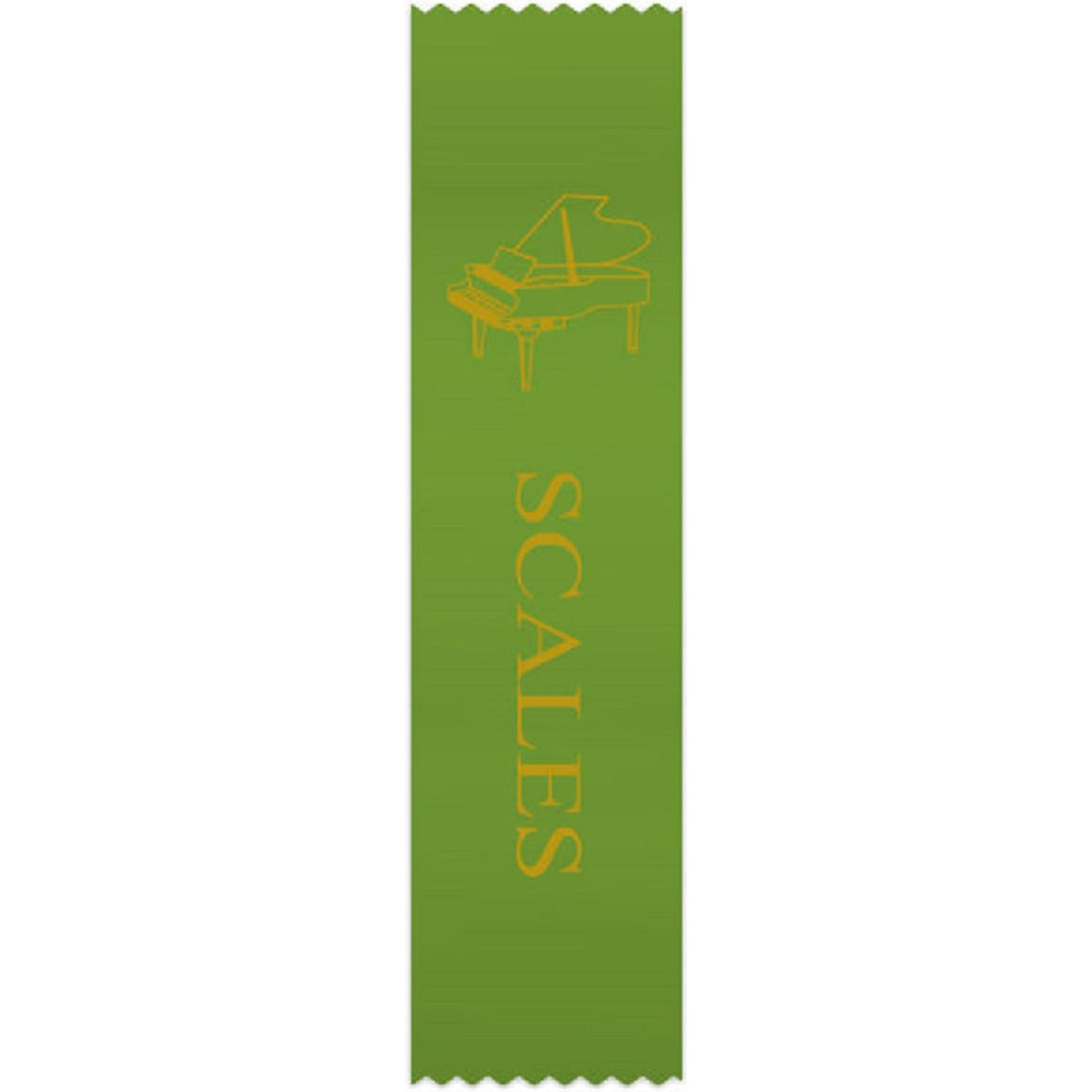 Green Piano 'Scales' Ribbons, Set of 10