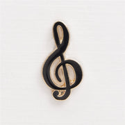 Black G-Clef Enamel Pin