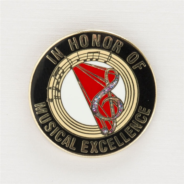 In Honor of Musical Excellence Round Pin