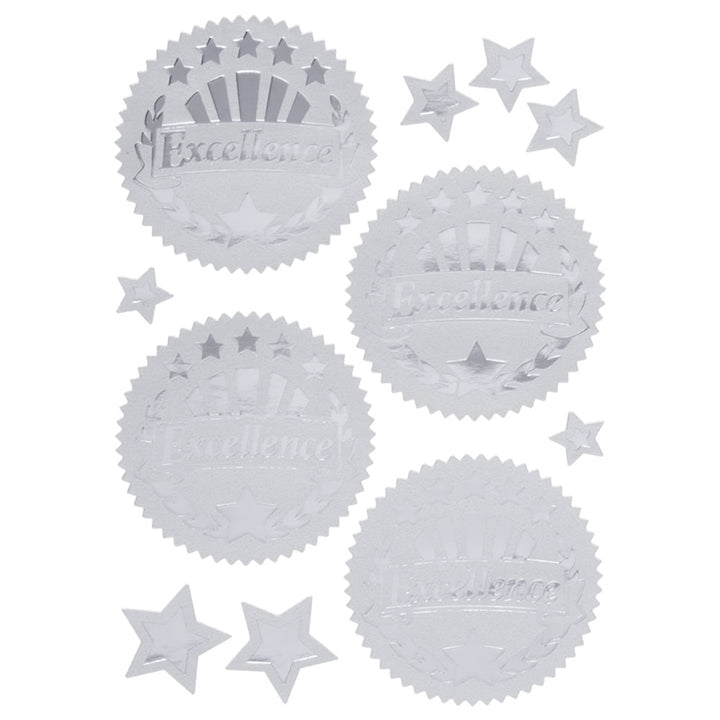 Silver Embossed 'Excellence' Award Seal