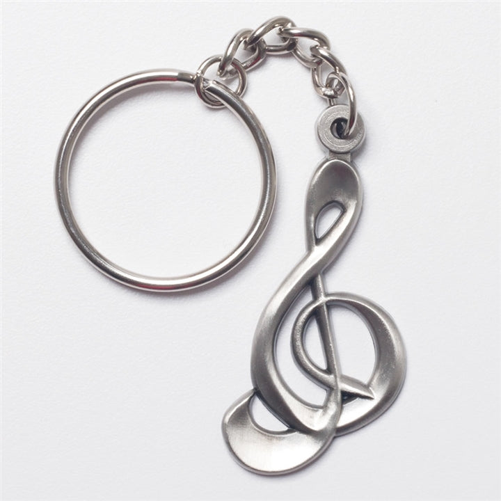 G-Clef Pewter Keychain