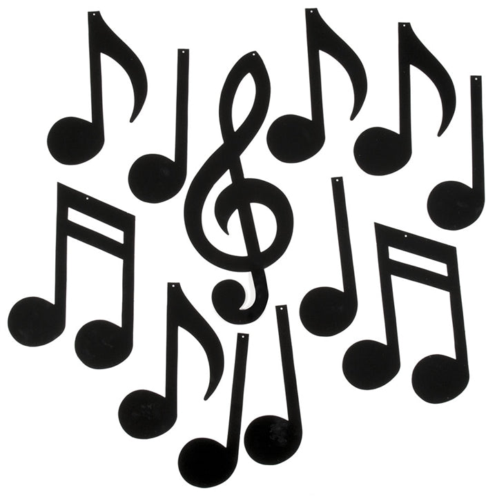 Black Musical Note Silhouettes