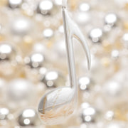 Silver Eighth Note Ornament
