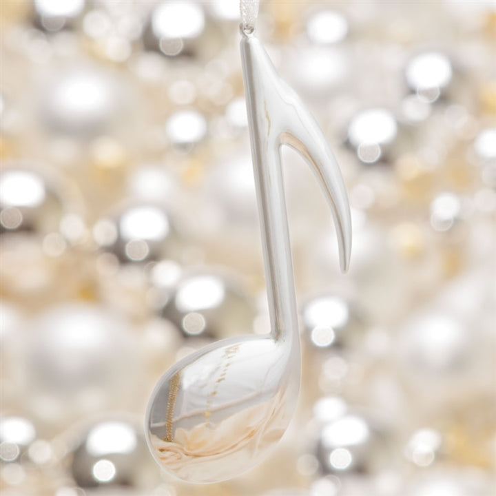 Silver Eighth Note Ornament