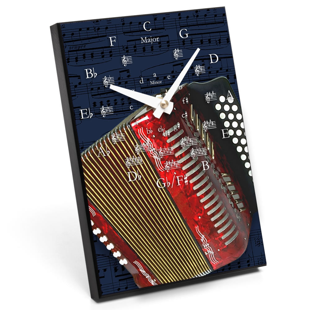 Circle Fifths & Instrument Design Desk Clock