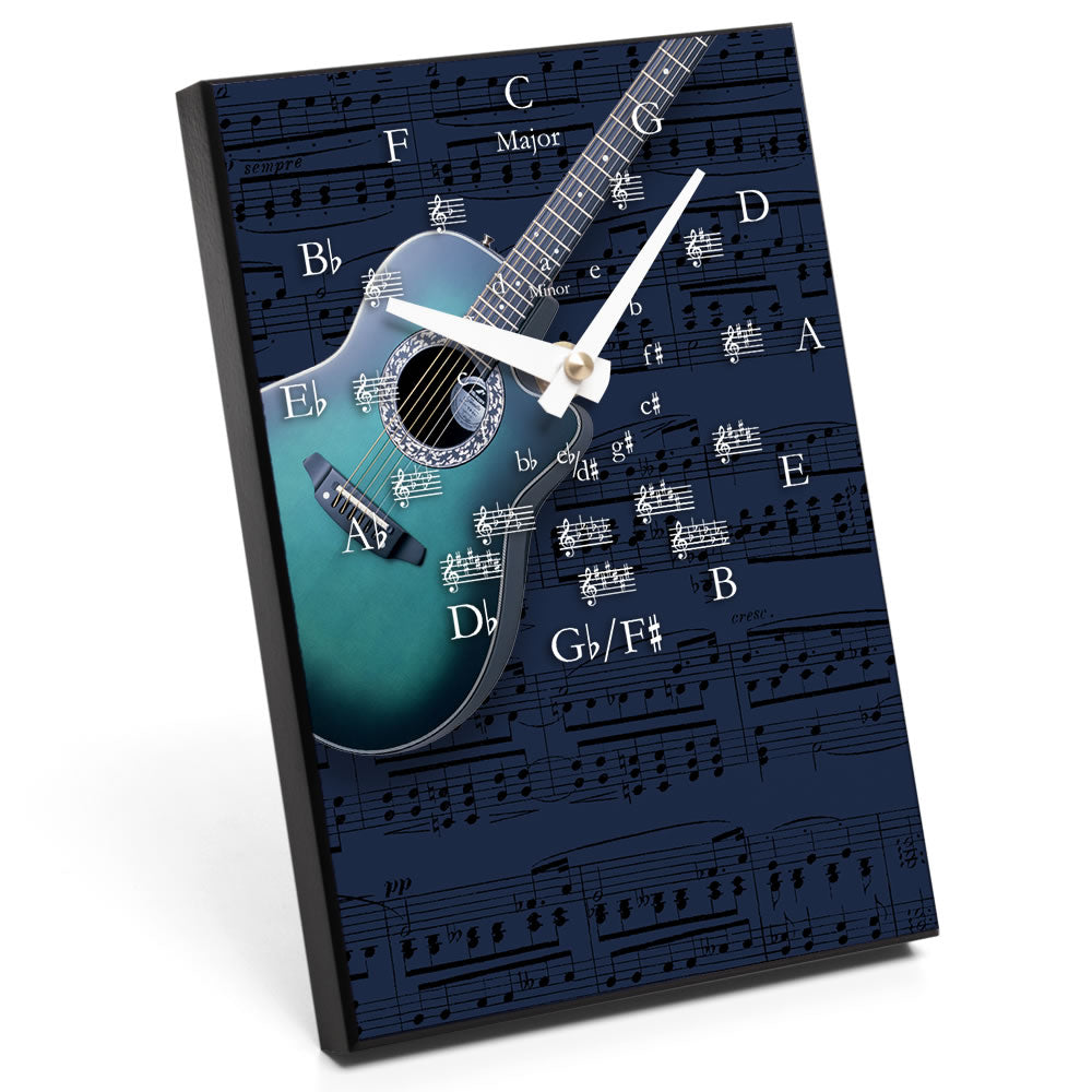 Circle of Fifths & Instrument Design Desk Clock