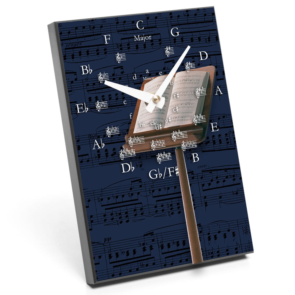 Circle of Fifths & Instrument Design Desk Clock