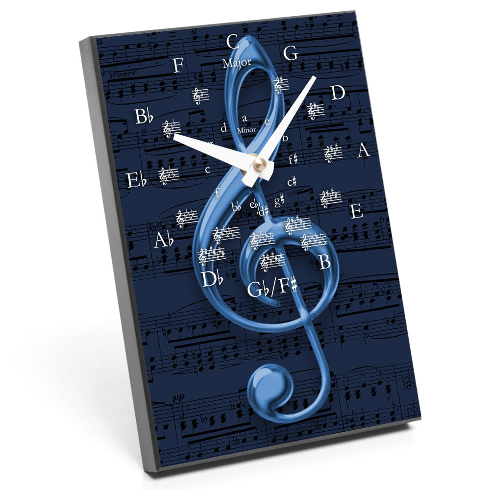 Circle of Fifths & Instrument Design Desk Clock