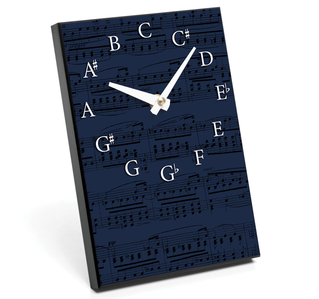 Chromatic Scale & Instrument Design Desk Clock