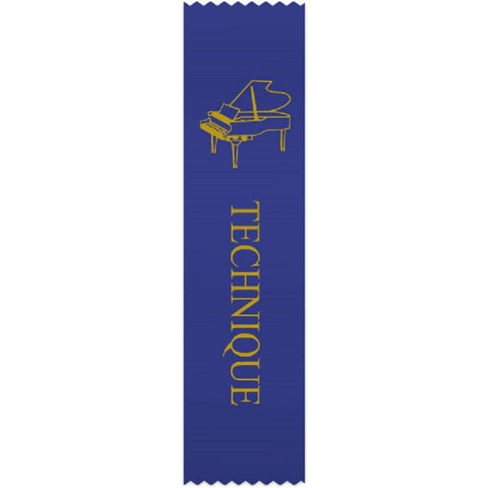 Dark Blue Piano 'Technique' Ribbons, Set of 10 at The Music Stand