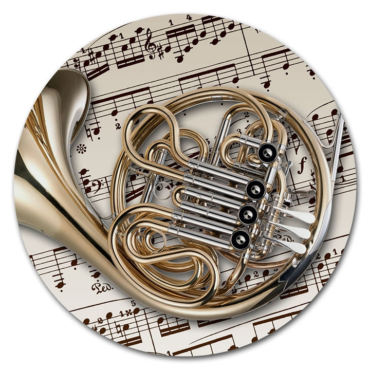 Round Music Instrument Mouse Pad