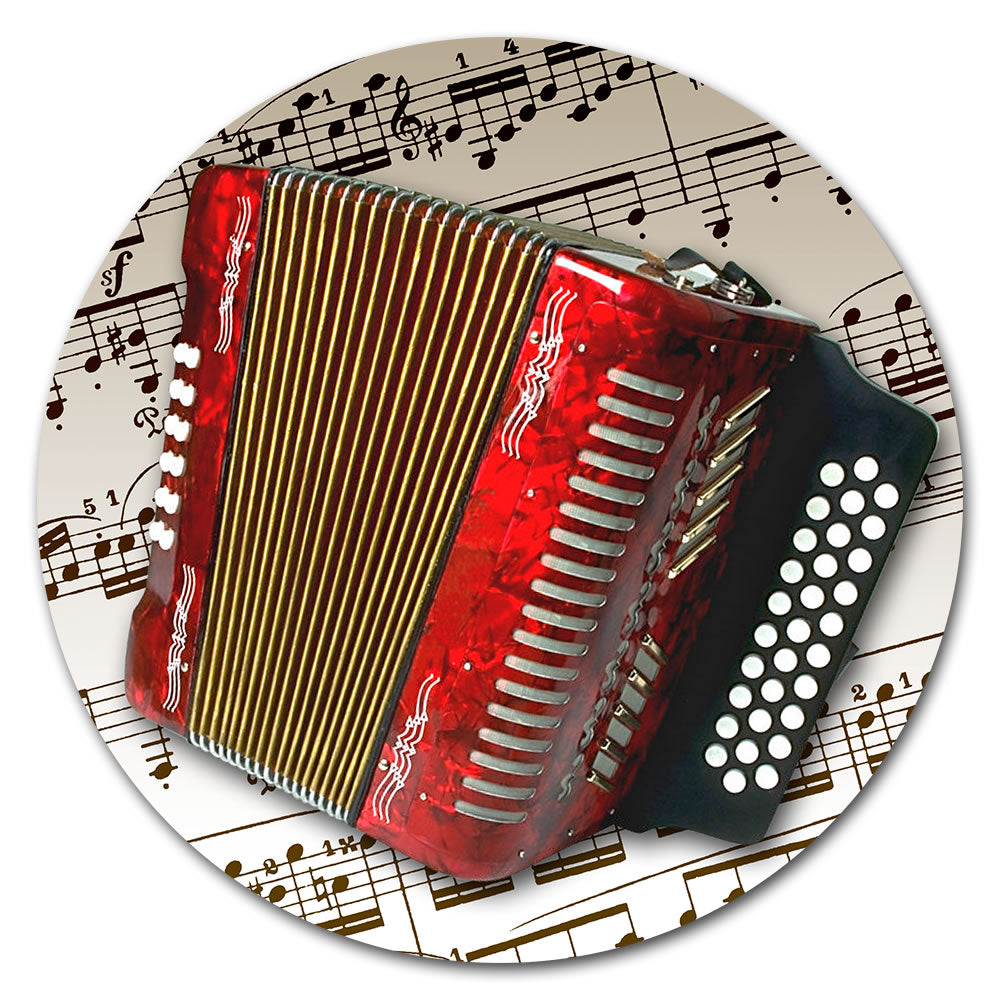 Round Music Instrument Mouse Pad