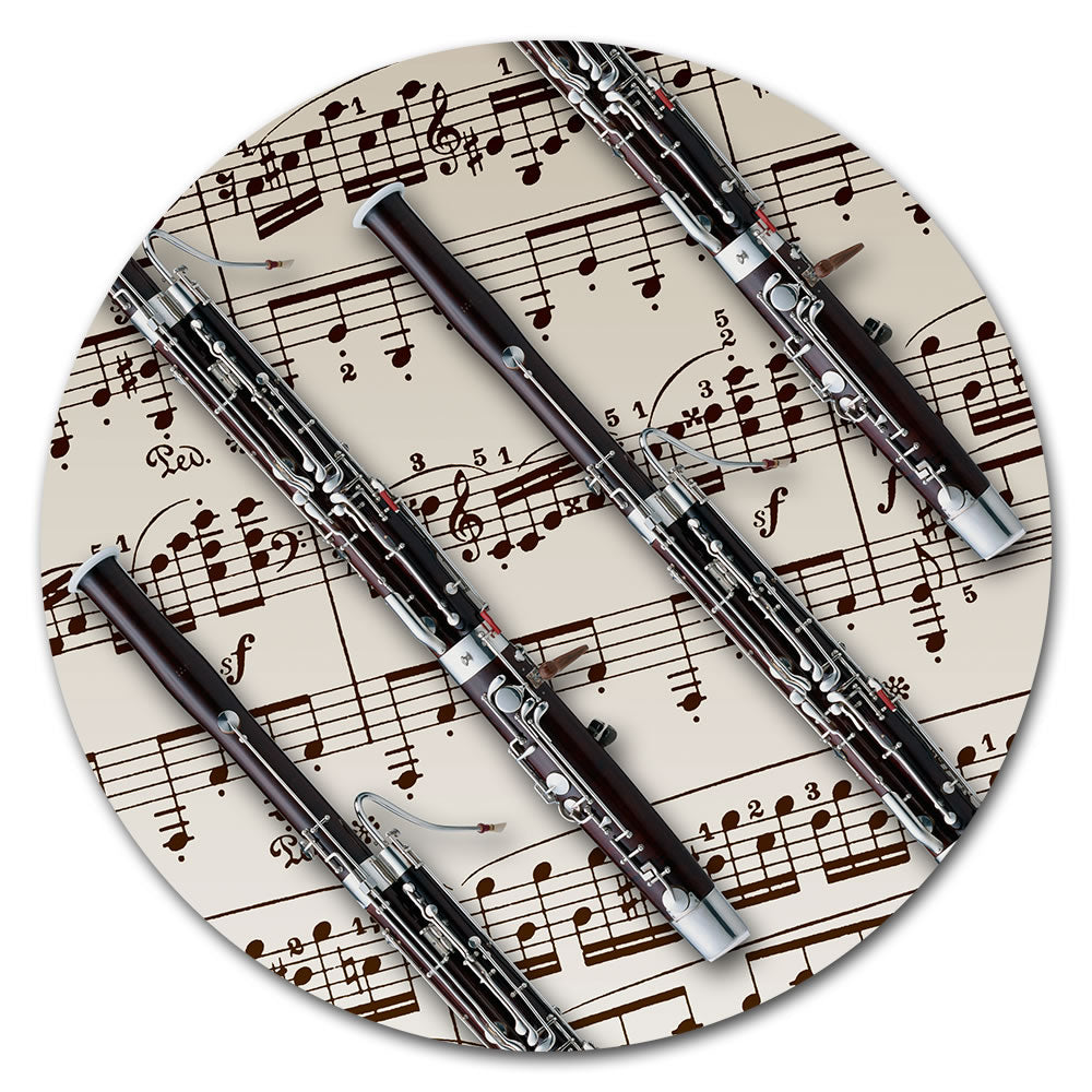 Round Music Instrument Mouse Pad