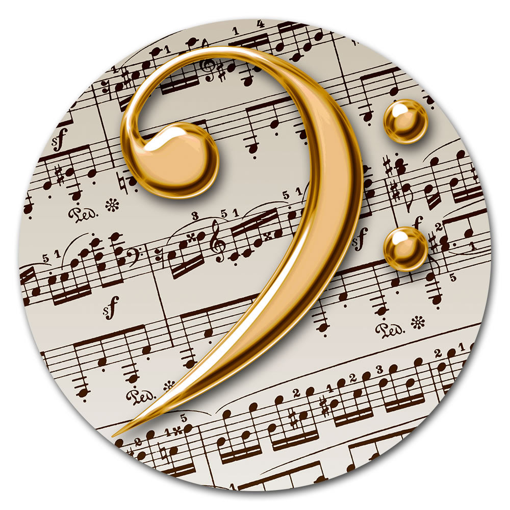 Round Music Instrument Mouse Pad