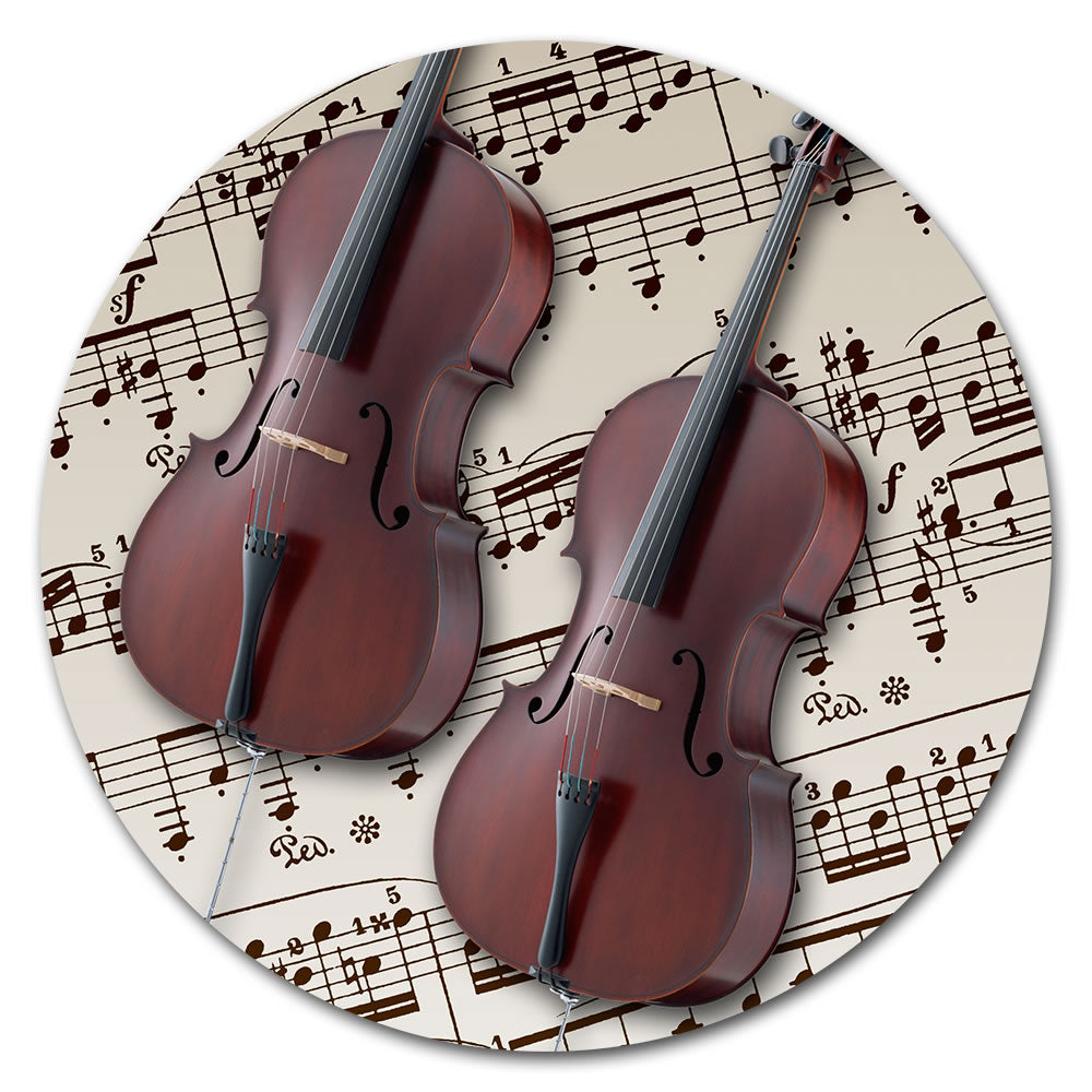 Round Music Instrument Mouse Pad