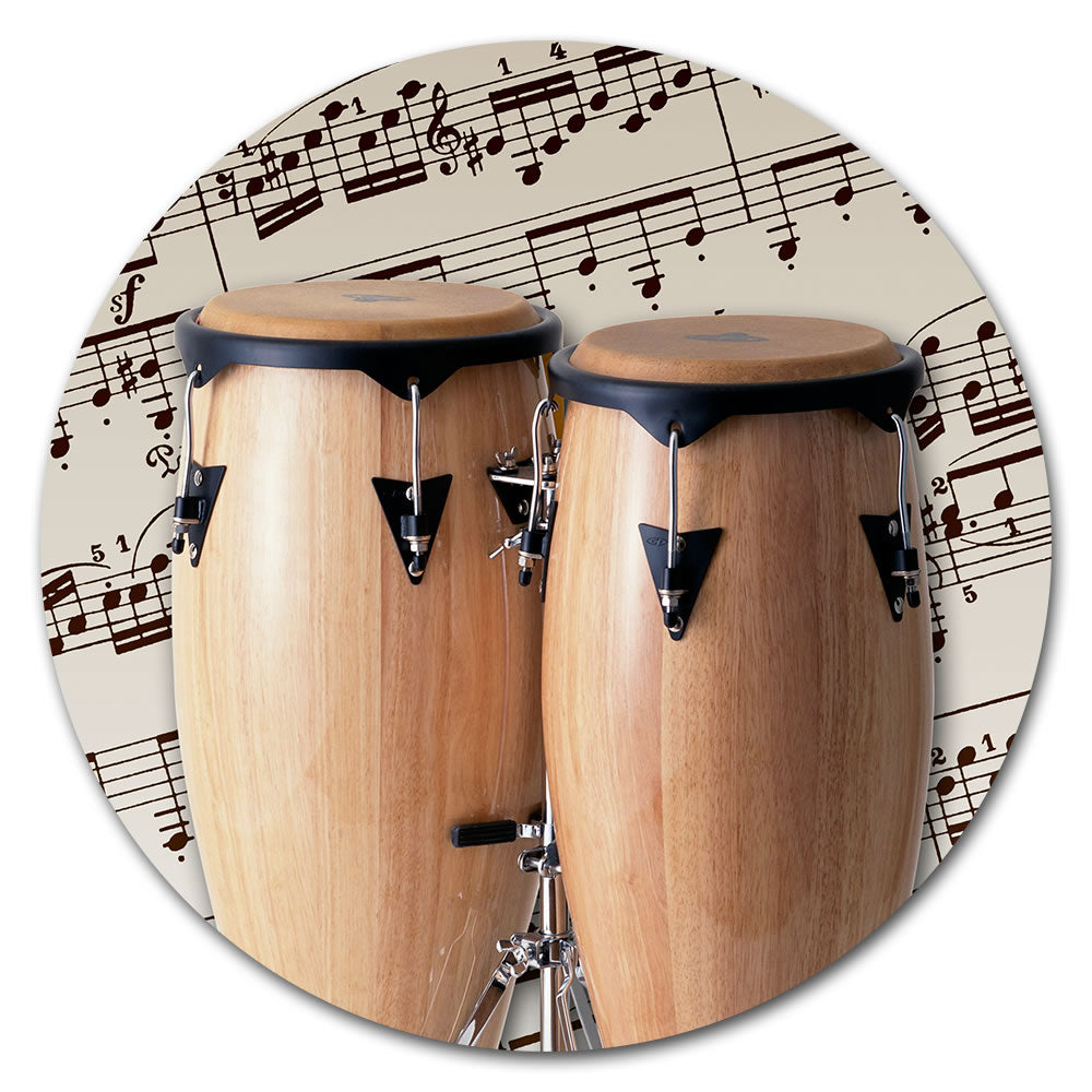 Round Music Instrument Mouse Pad