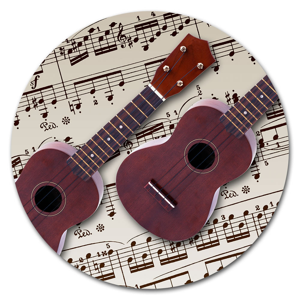 Round Music Instrument Mouse Pad