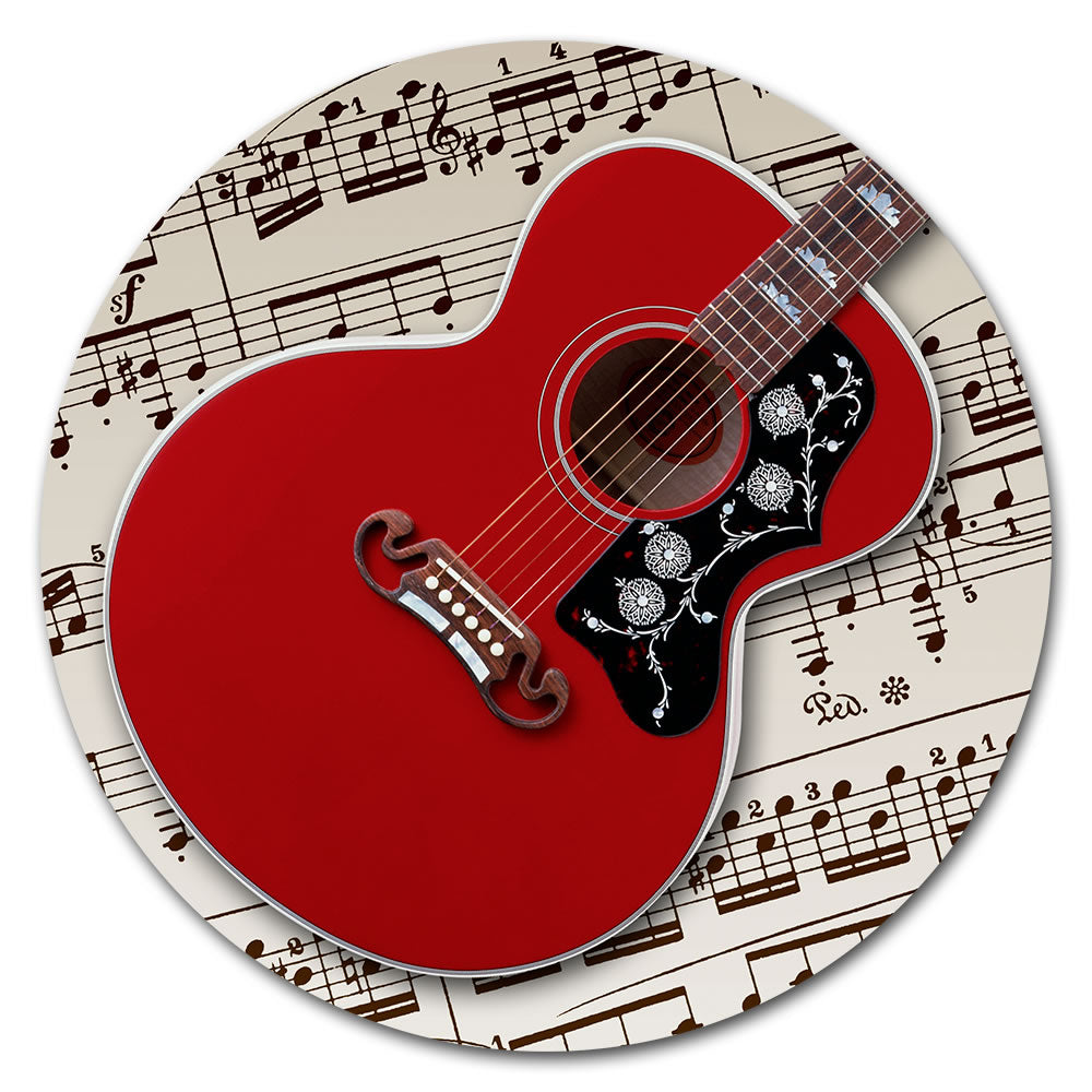 Round Music Instrument Mouse Pad