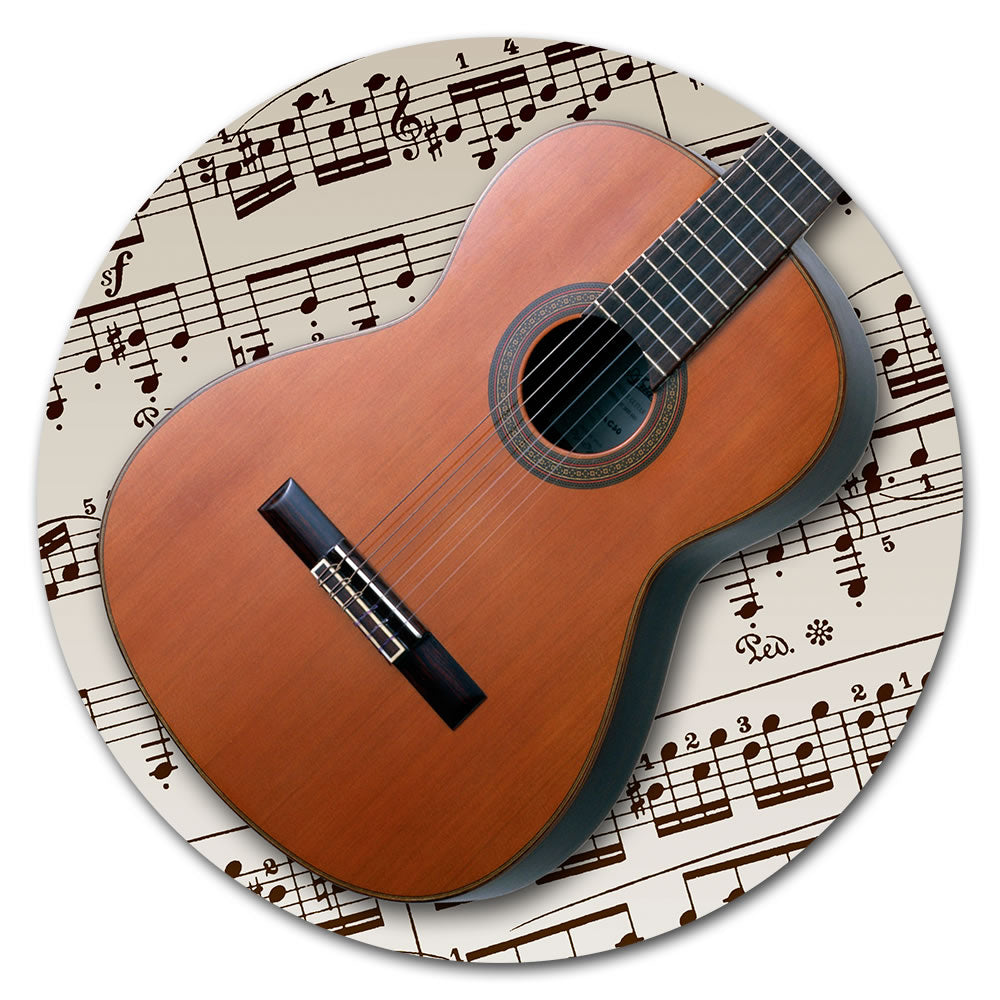 Round Music Instrument Mouse Pad