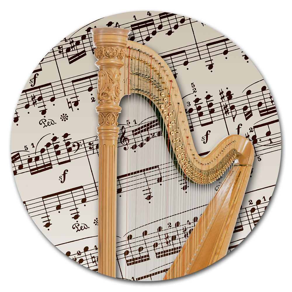 Round Music Instrument Mouse Pad