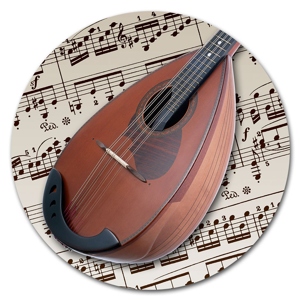 Round Music Instrument Mouse Pad