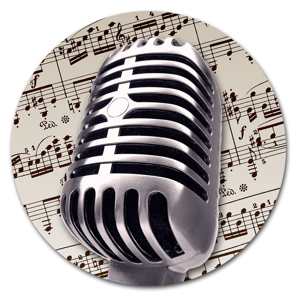 Round Music Instrument Mouse Pad