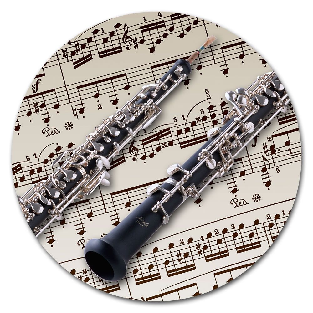 Round Music Instrument Mouse Pad