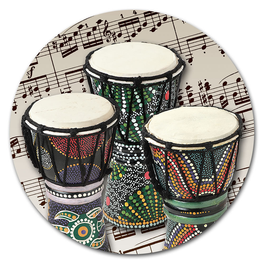 Round Music Instrument Mouse Pad