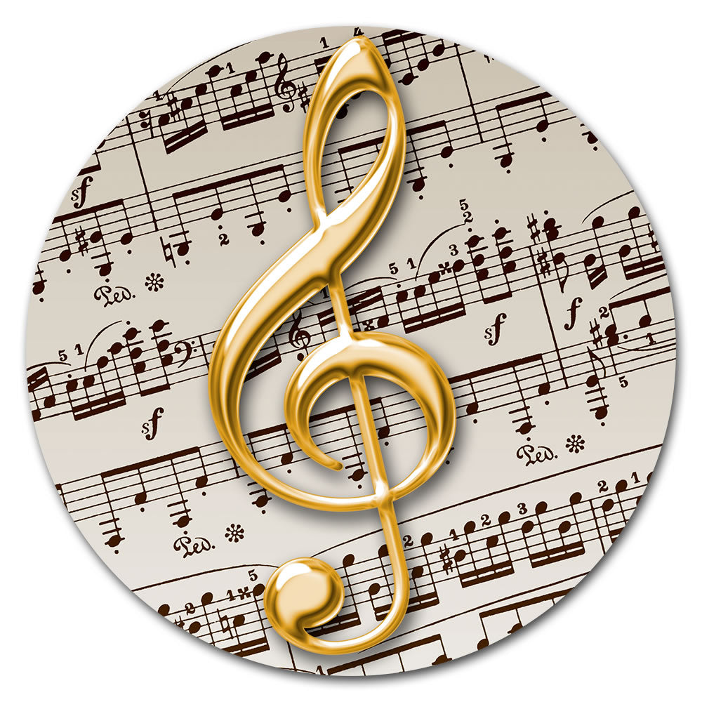 Round Music Instrument Mouse Pad