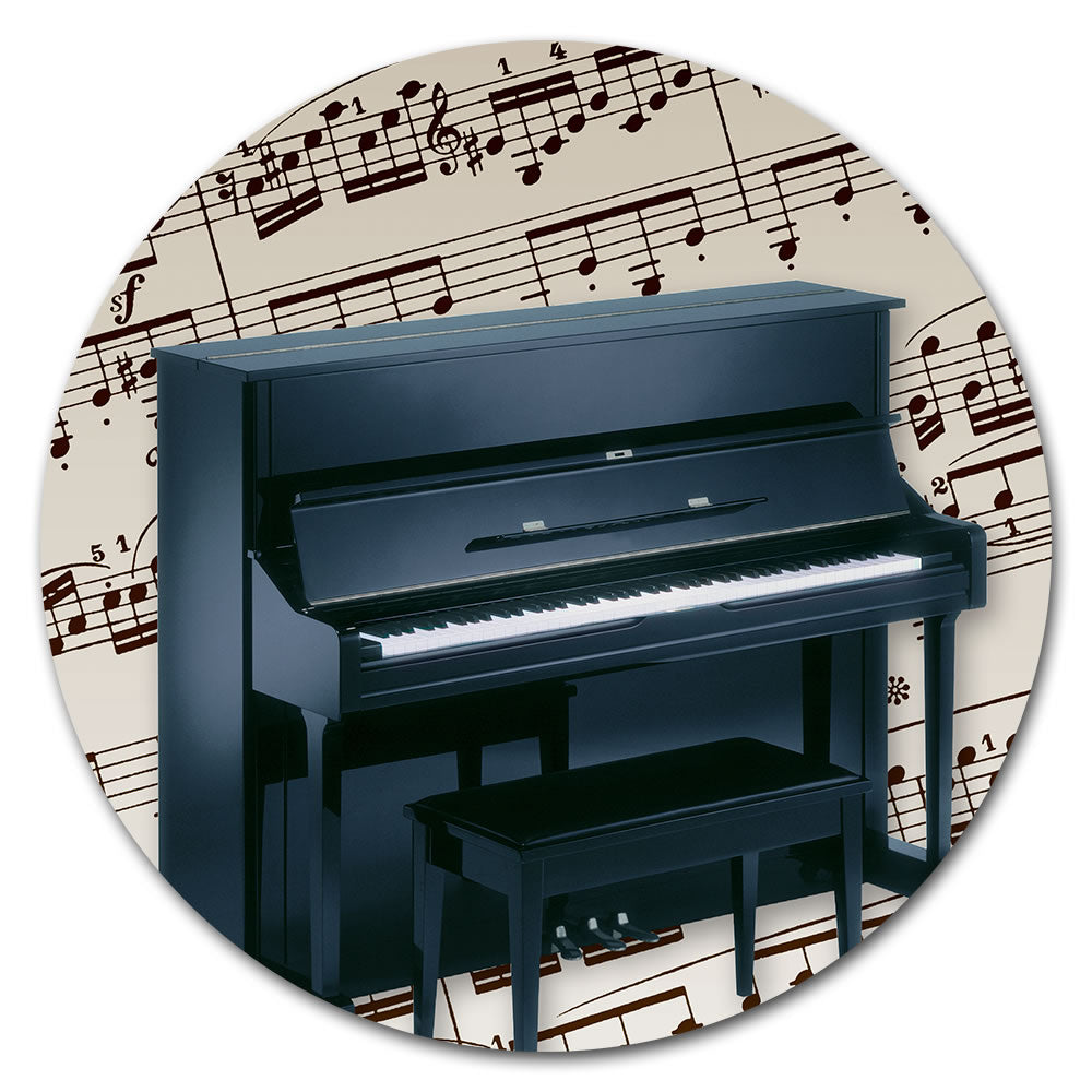 Round Music Instrument Mouse Pad