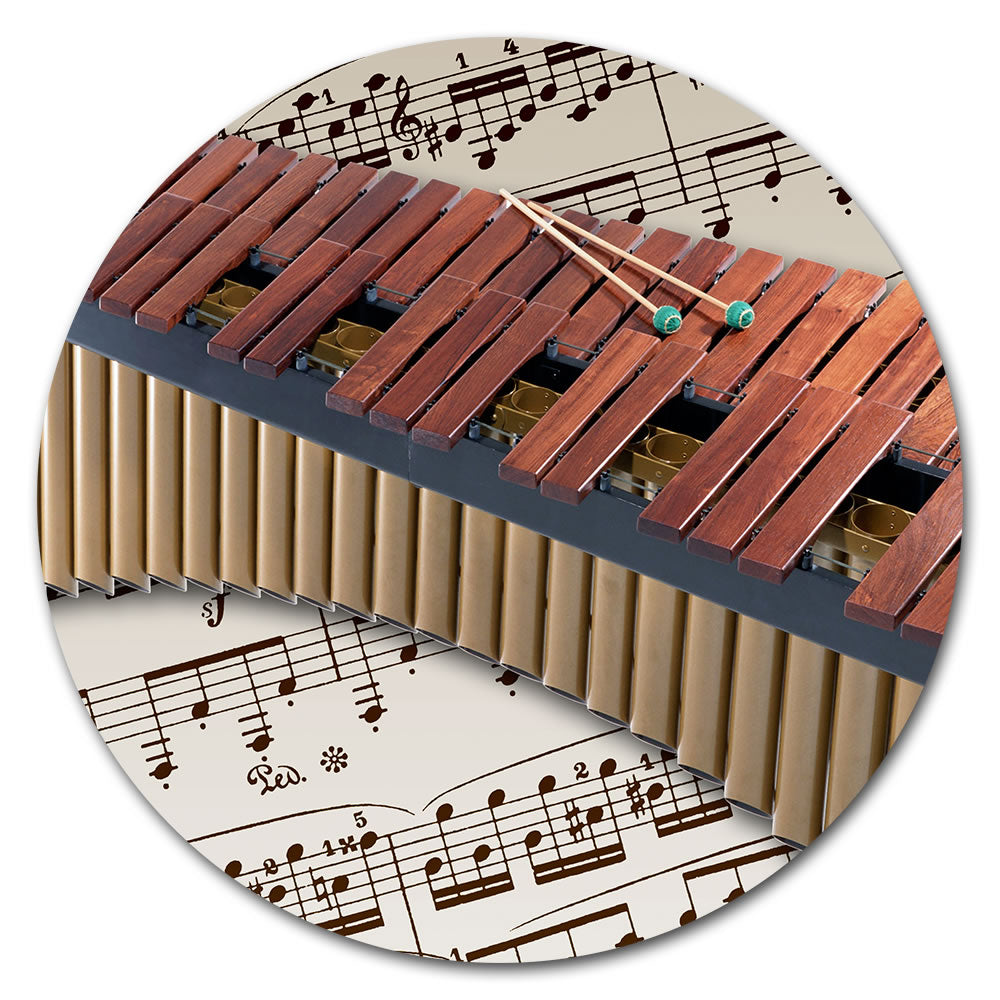 Round Music Instrument Mouse Pad