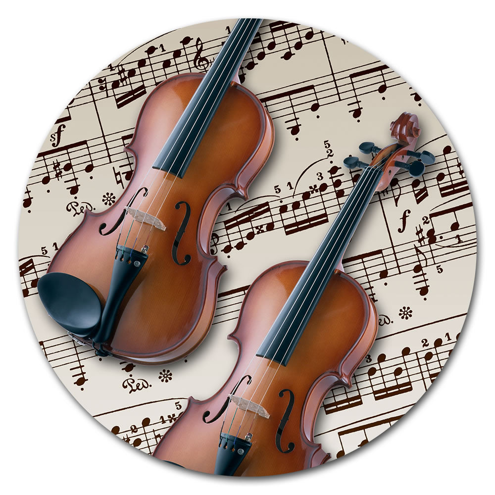 Round Music Instrument Mouse Pad