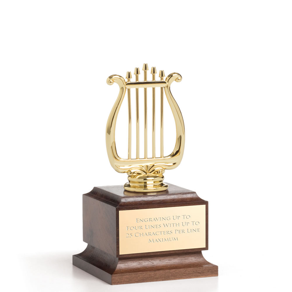 Deluxe Wood Base Music Trophy