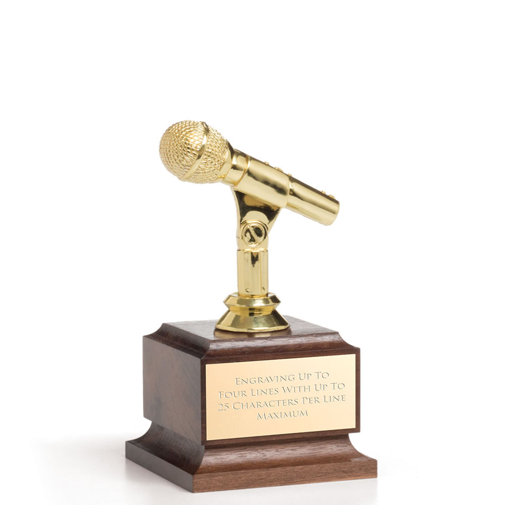 Deluxe Wood Base Music Trophy