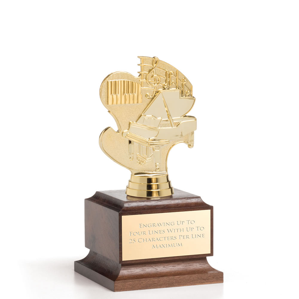 Deluxe Wood Base Music Trophy