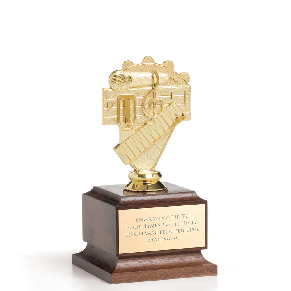 Deluxe Wood Base Music Trophy