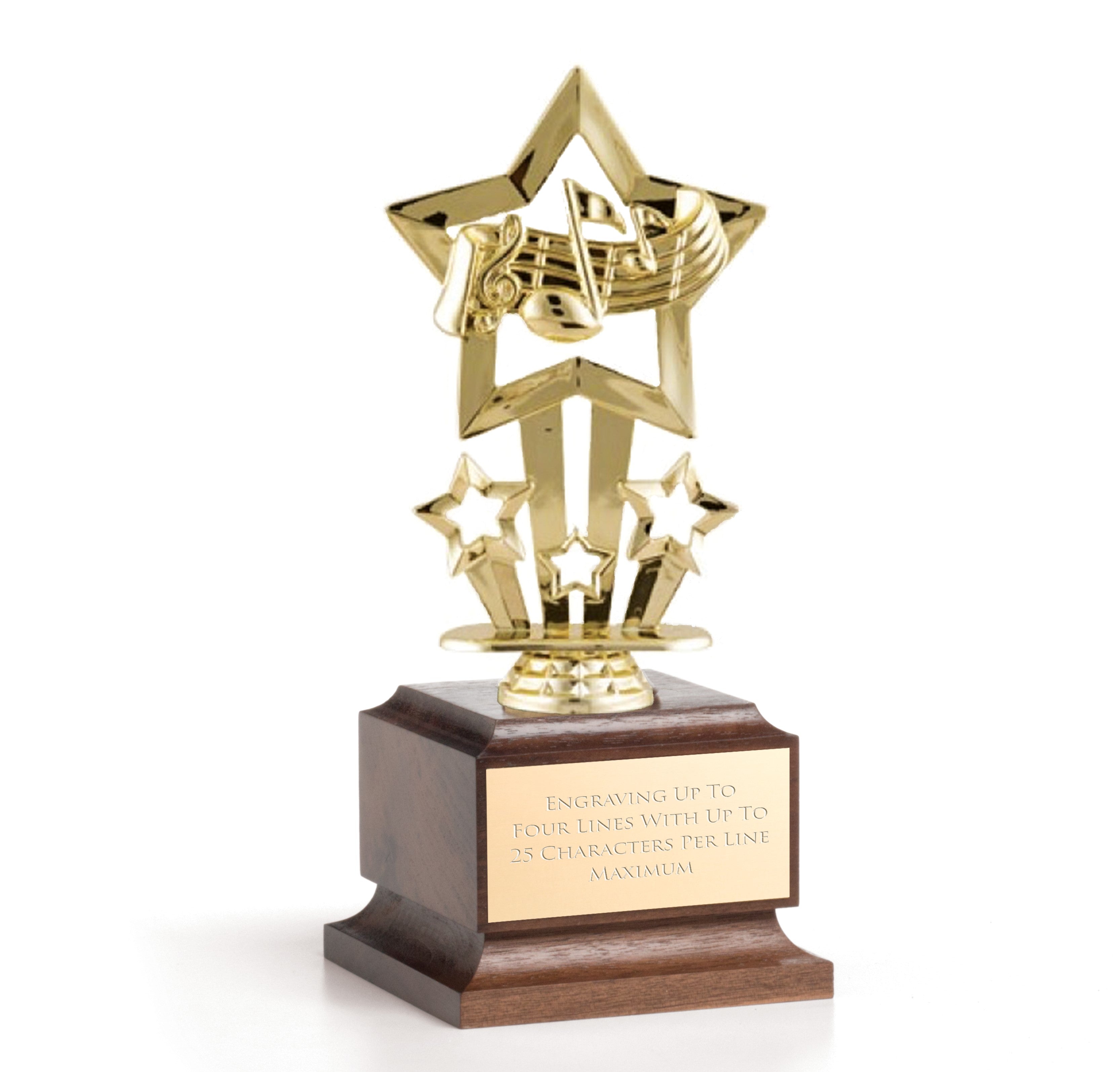 Deluxe Wood Base Music Trophy